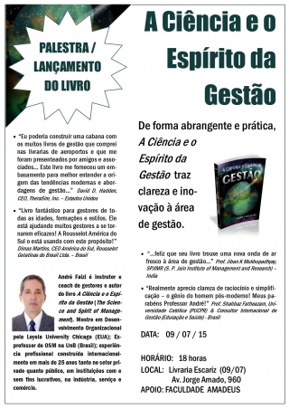 Escritor André Faizi Alves lança livro em Aracaju
